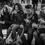 four teens - street photography from Bath