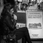 smoking breakfast - street photography from Bath