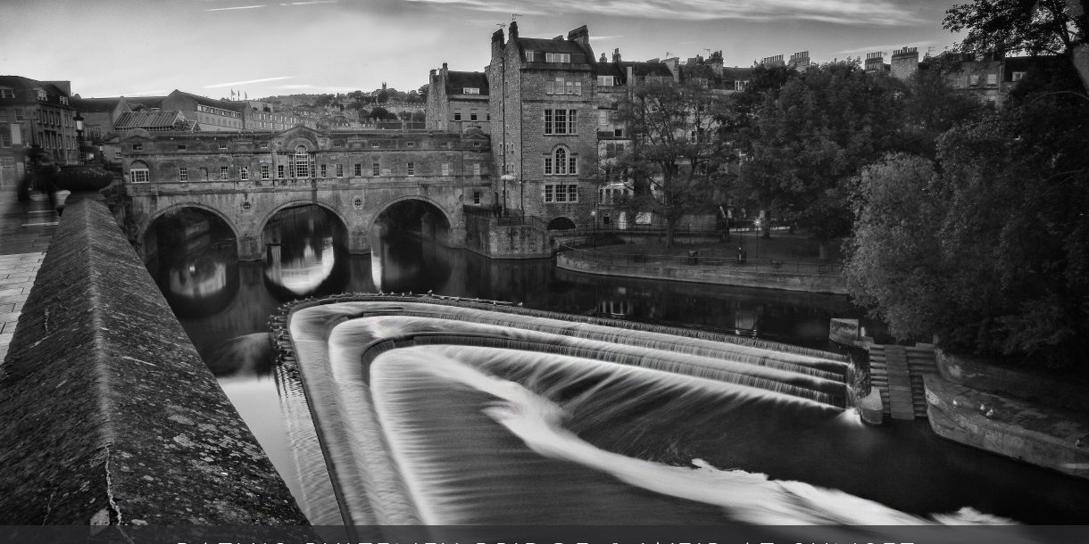 Bath's Pulteney Bridge and weir
