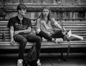 smoking couple- street photography from Bath