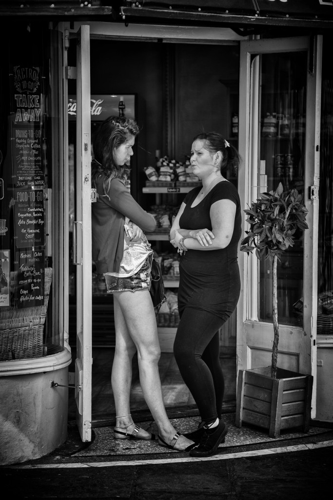 doorway discussion-UK street Photography