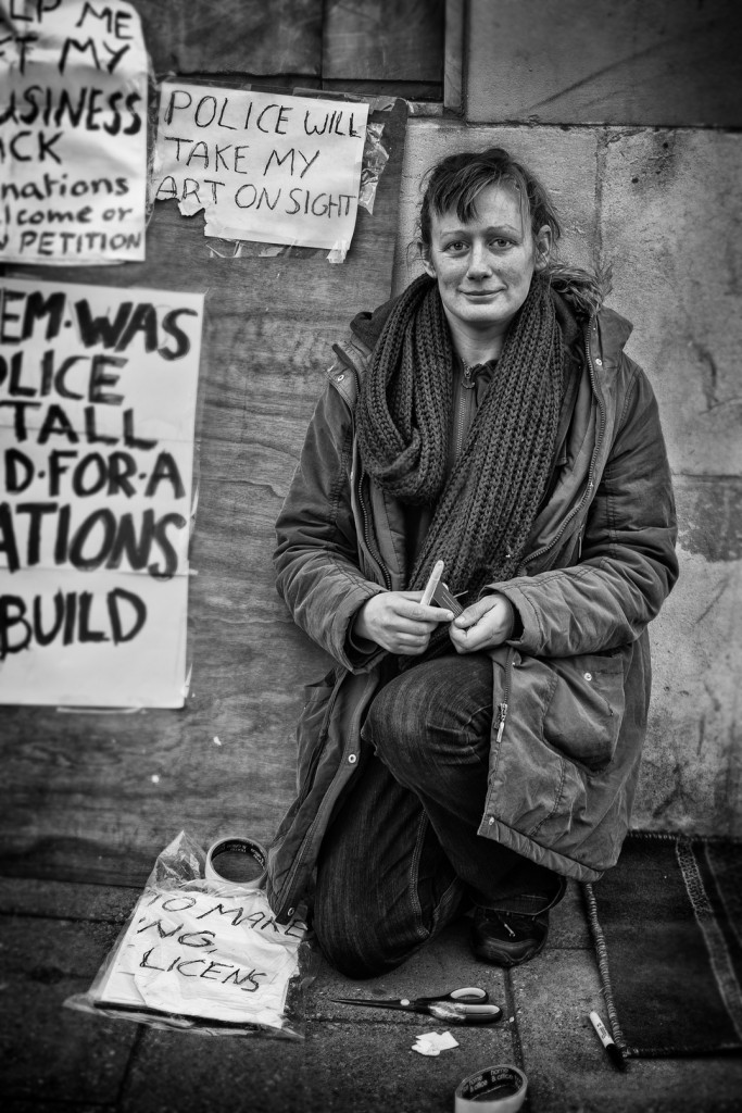 Street Portrait of Lily the street artist