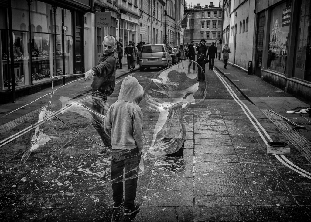 bubble boy - UK street Photography