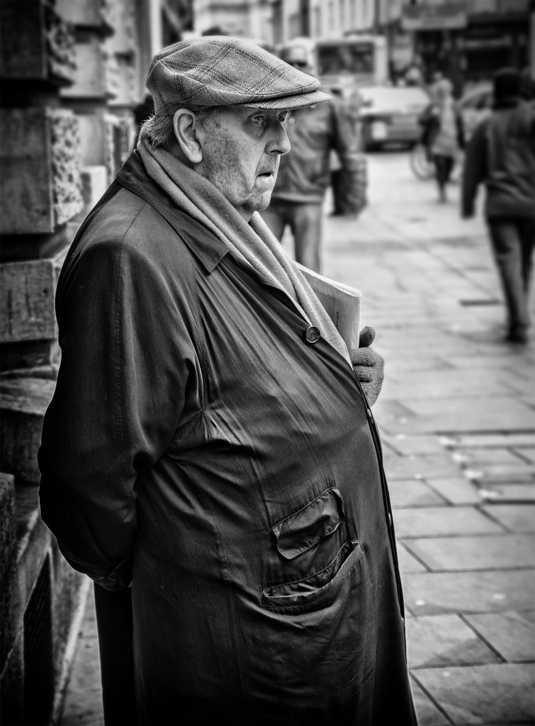 man wearing a cap - UK street Photography