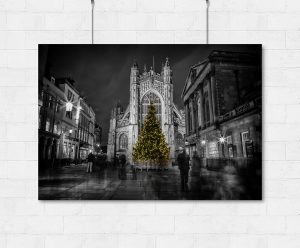 Bath Abbey Christmas Tree-print