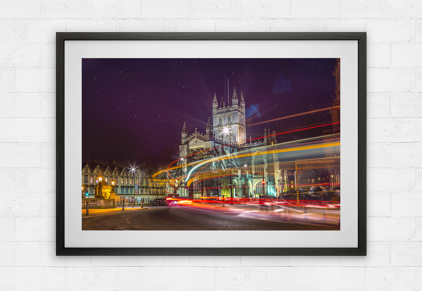 Bath Abbey rainbow trails