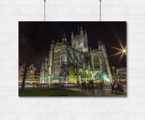 Bath Abbey traffic-print