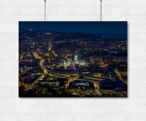 Night view over Bath-print