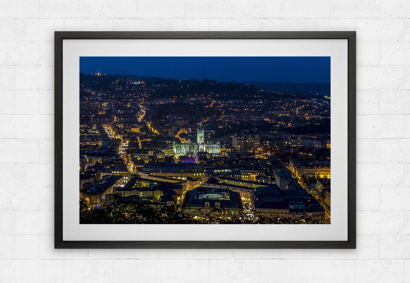 Night view over Bath