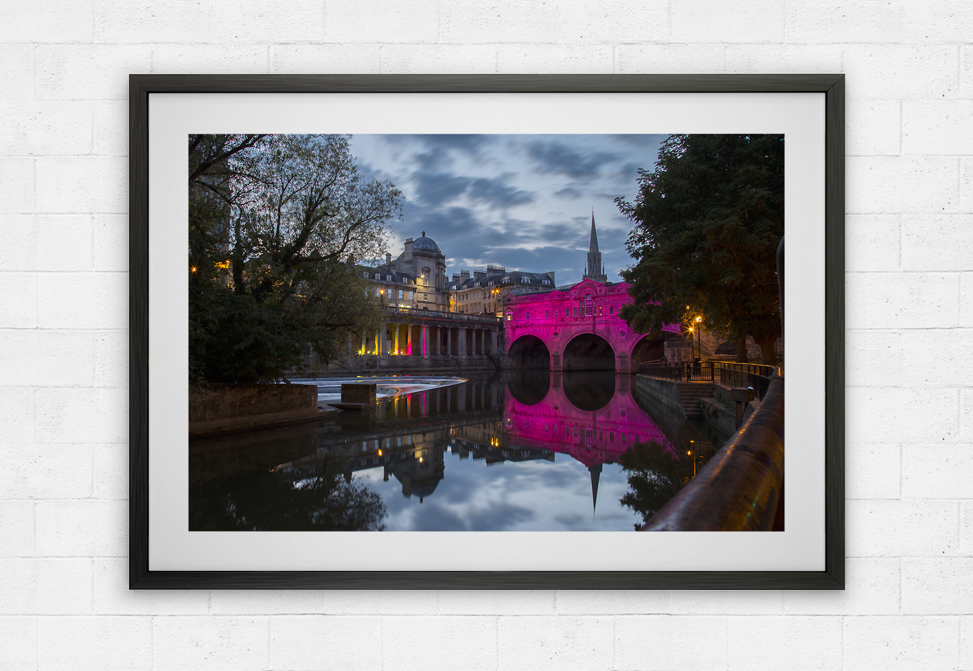 pink Pulteney Bridge in Bath