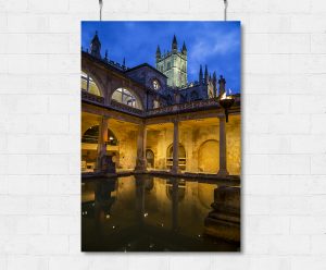 The Roman Baths at night-print