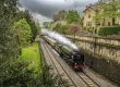 tornado steam train and pullman carriages through Bath-large