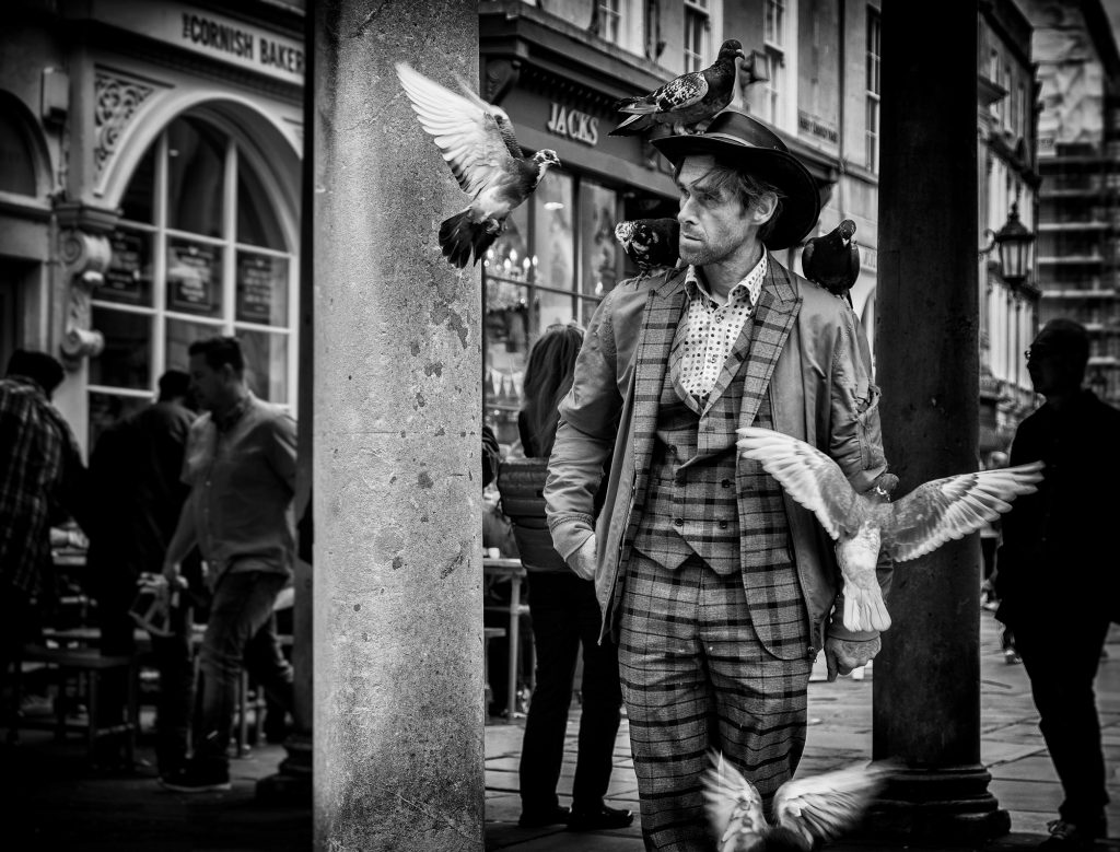 Paul - the pigeon man-UK stret photography
