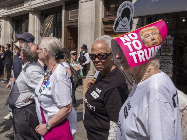trump in london14 Trmp demonstration 13 July 2018 -London
